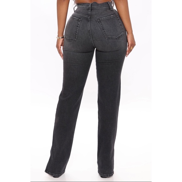 Fashionnova side split Jean - Black - Picture 2 of 3